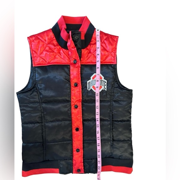 Women’s OHIO STATE BUCKEYES Snap Puffer Vest Size Medium - Picture 3 of 6